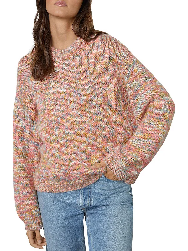 Glitter Knit TopsWomens Alpaca Crewneck Crewneck Sweater