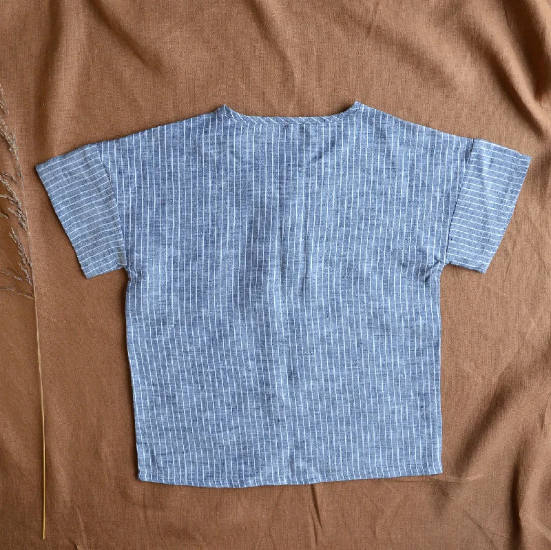 Blue Ecru Stripe