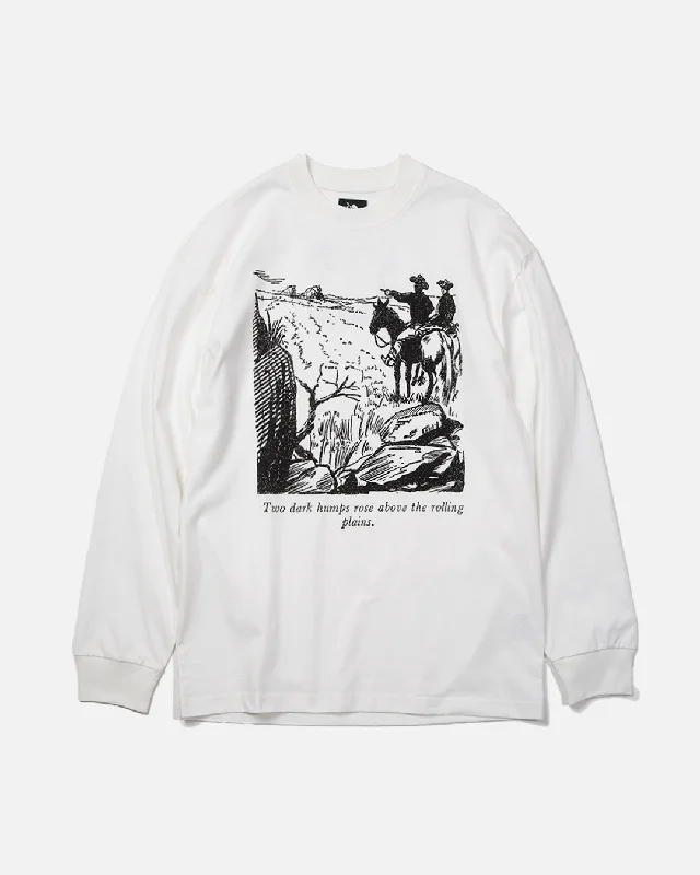 Two Dark Humps Longsleeve - WhiteFishing T-Shirts